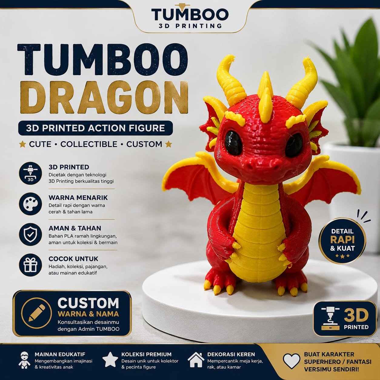 Figure 3D Cute Baby Dragon